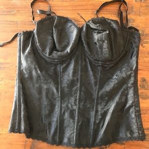 Fredericks of Hollywood Black Corset Sz 38